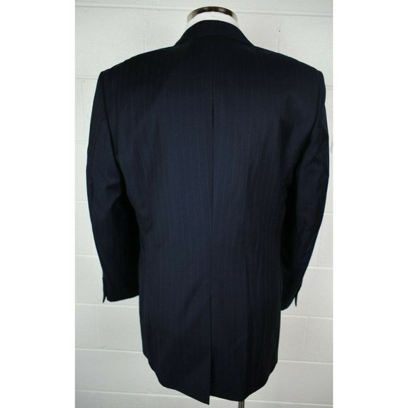 Mens Jos A Bank Signature Gold Sport Coat Jacket Pinstripe Wool 42L - Picture 4 of 9